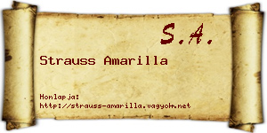 Strauss Amarilla névjegykártya